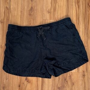 J Crew Black Linen Shorts